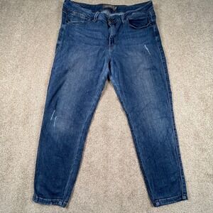 JUSTUSA Womens 32P Medium Wash Ankle Jeans JP862P-A Stretch Petite Denim